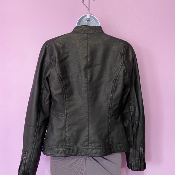 Reitmans Black Faux Leather Jacket XS - Picture 3 of 6